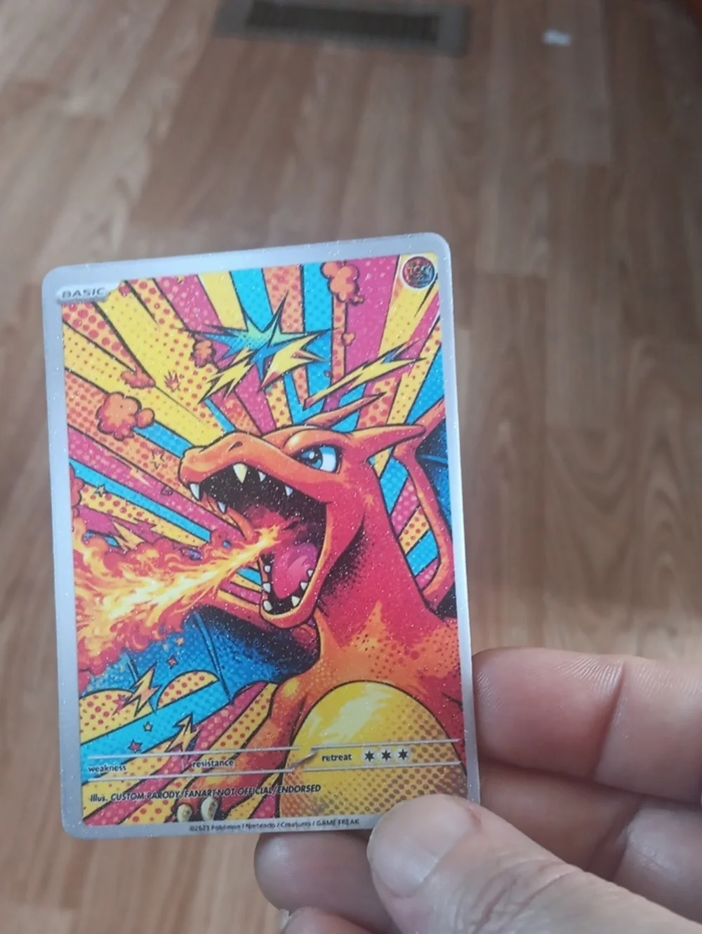 Vibrant Red Dragon Pop Art Print Card - Home Art Accent